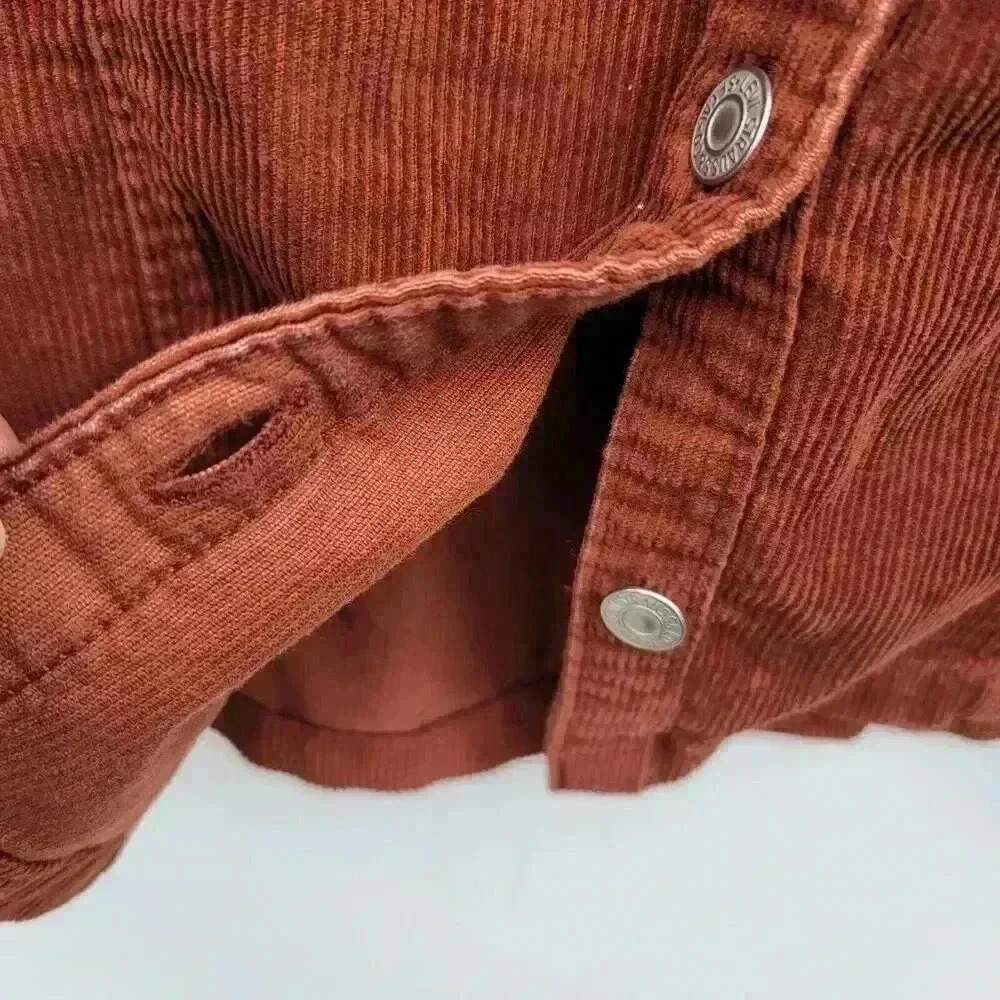 Levi's Strauss Rust Orange Corduroy Mini Skirt Size Medium - Picture 6 of 11